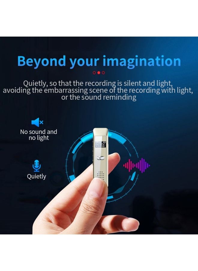 JNN Q7 Mini Portable Voice Recorder with OLED Screen, Memory:8GB(Gold)