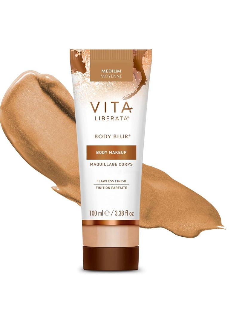 Vita Liberata Body Blur, Leg and Body Makeup. Skin Perfecting Body Foundation for Flawless Bronze, Easy Application, Radiant Glow, Evens Skin Tone, New Packagingc