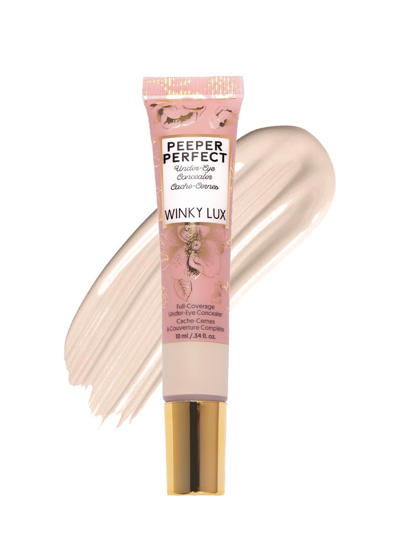 Winky Lux Peeper Perfect Under Eye Concealer, Makeup & Eye Brightener, Full Coverage Concealer for Dark Circles, Color Corrector & Eye Primer, With Collagen, Hyaluronic Acid & Vitamin E (Fair)