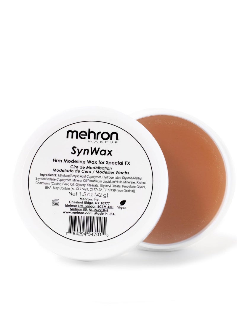 Mehron Makeup SynWax | Firm Modeling Wax for Special FX | Scar Wax SFX Makeup For Fake Scars, Fake Wounds, & Halloween Effects 1.5 oz (42 g)