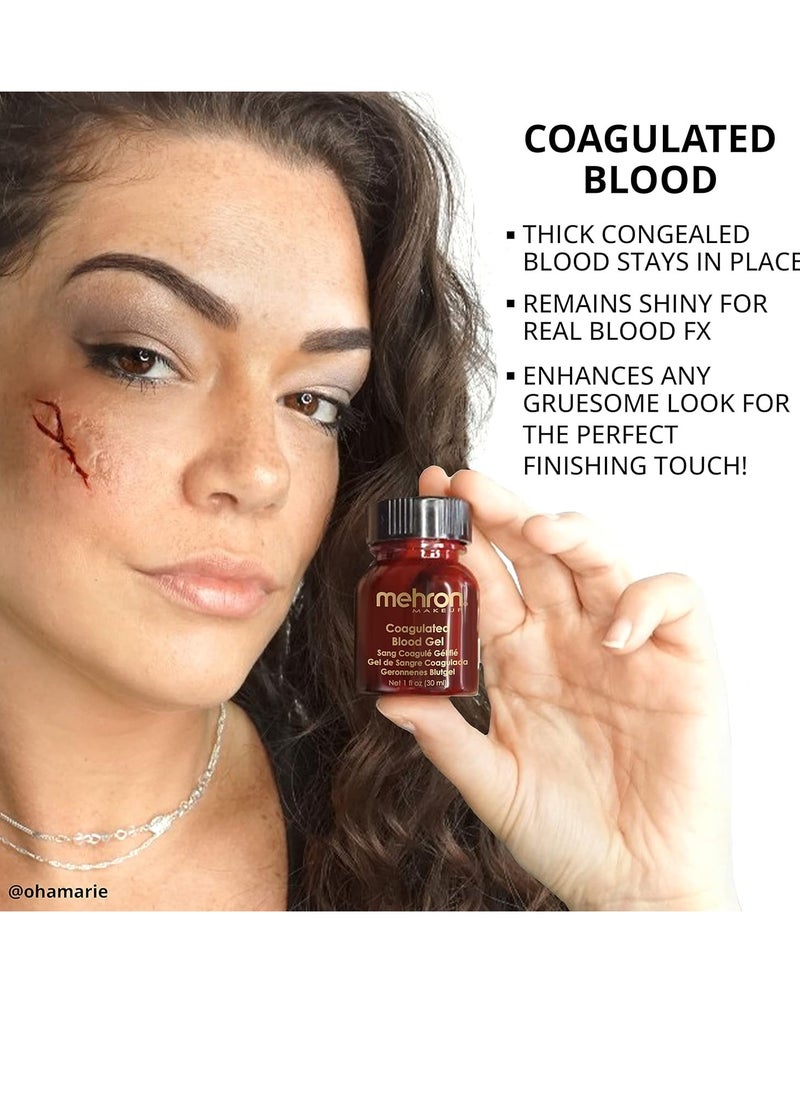 Mehron Makeup Coagulated Blood | Fake Blood Makeup | SFX Makeup for Halloween | 0.5 oz (14 g)