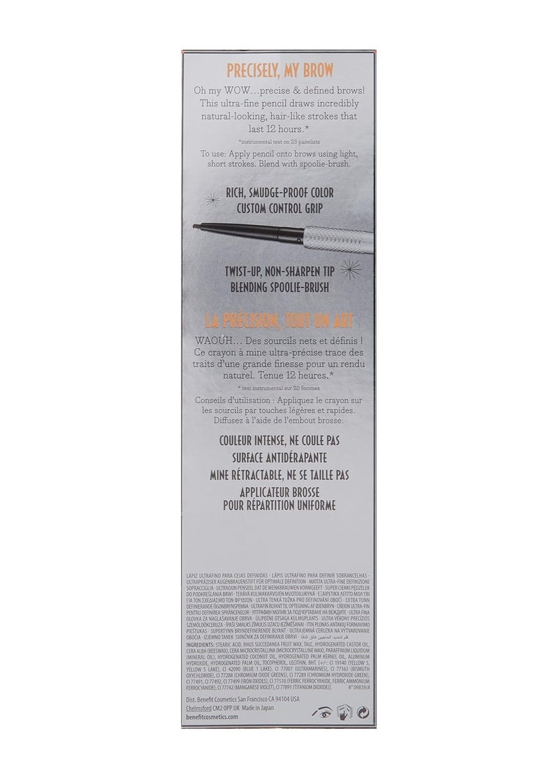 Benefit Precisely My Brow Pencil Ultra Fine Brow Defining, No. 4, Medium, 0.002 Ounce