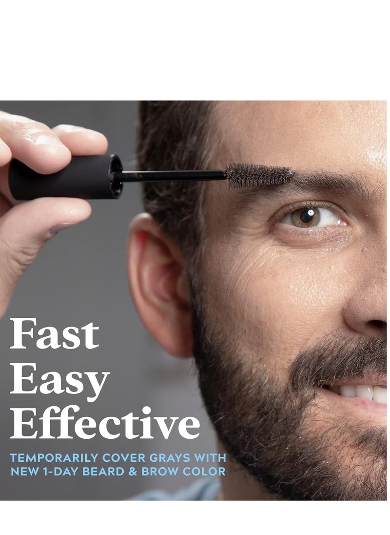 Just for Men 1-Day Beard & Brow Color, Temporary Color for Beard and Eyebrows, For a Fuller, Well-Defined Look, Up to 30 Applications, Black