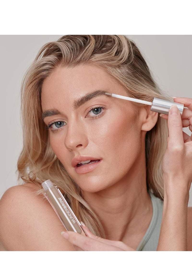 WUNDERBROW Waterproof Eyebrow Gel, Brunette, Vegan and Cruelty-Free
