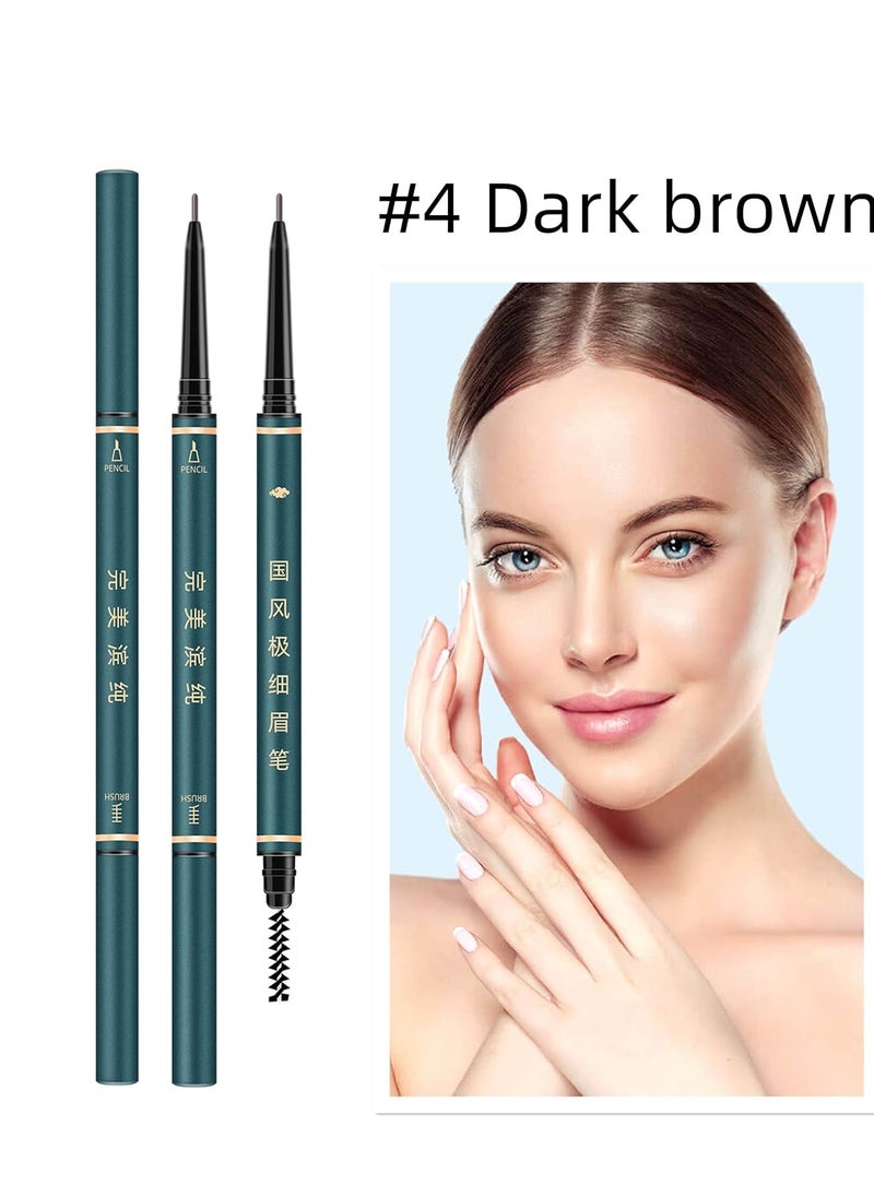 Eyebrow Pencil,3 PCS Waterproof Professional Makeup Micro Brow Pencil,Brow Kit with Eyebrow Brush and Razor,Ultra-Fine Mechanical Pencil