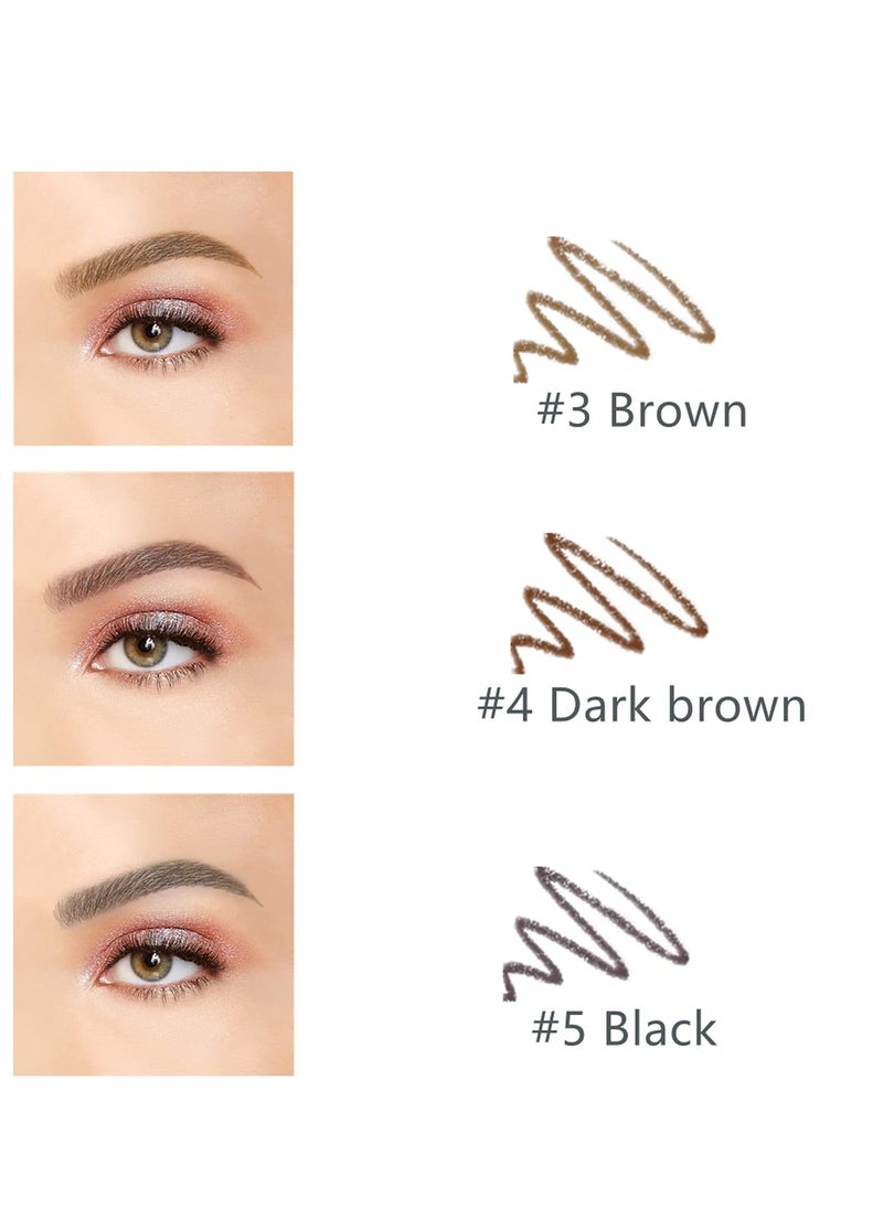 Eyebrow Pencil,3 PCS Waterproof Professional Makeup Micro Brow Pencil,Brow Kit with Eyebrow Brush and Razor,Ultra-Fine Mechanical Pencil
