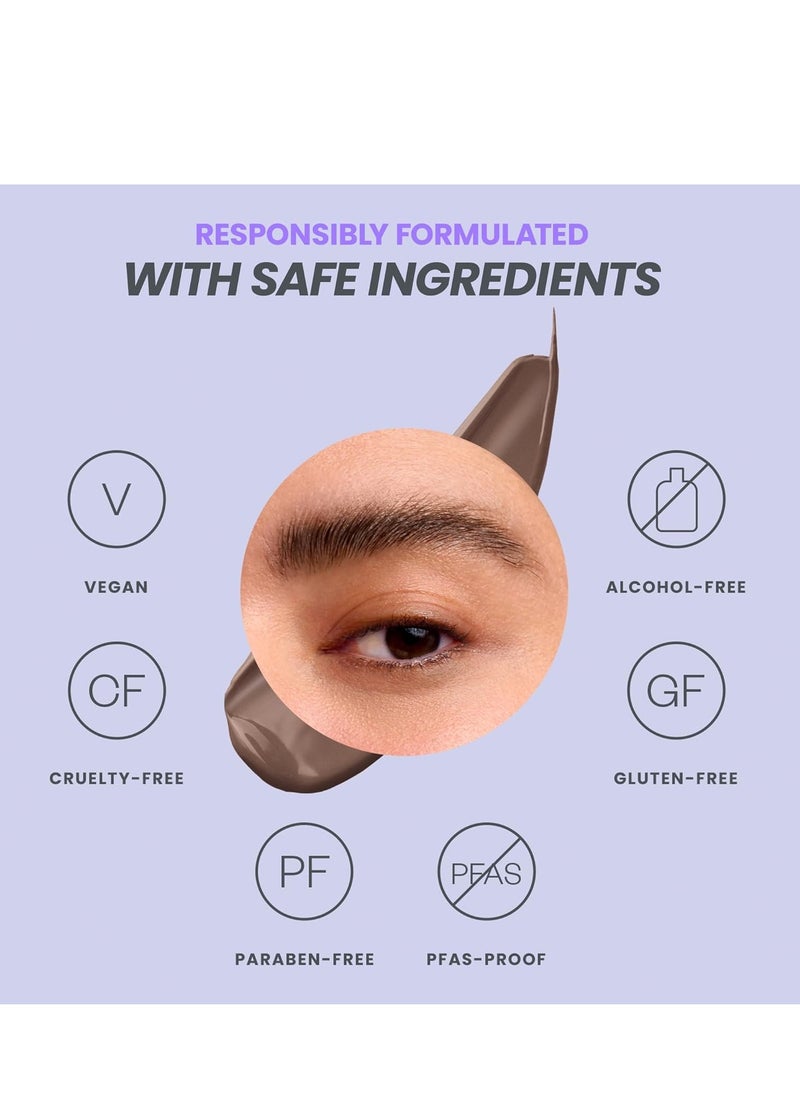 Wonderskin Eyebrow Tint - Wonder Blading Brow Stain & Go Masque, Long Lasting Brow Tint, Transfer Proof and Smudge Proof Eyebrow Stain (Dark Brunette)
