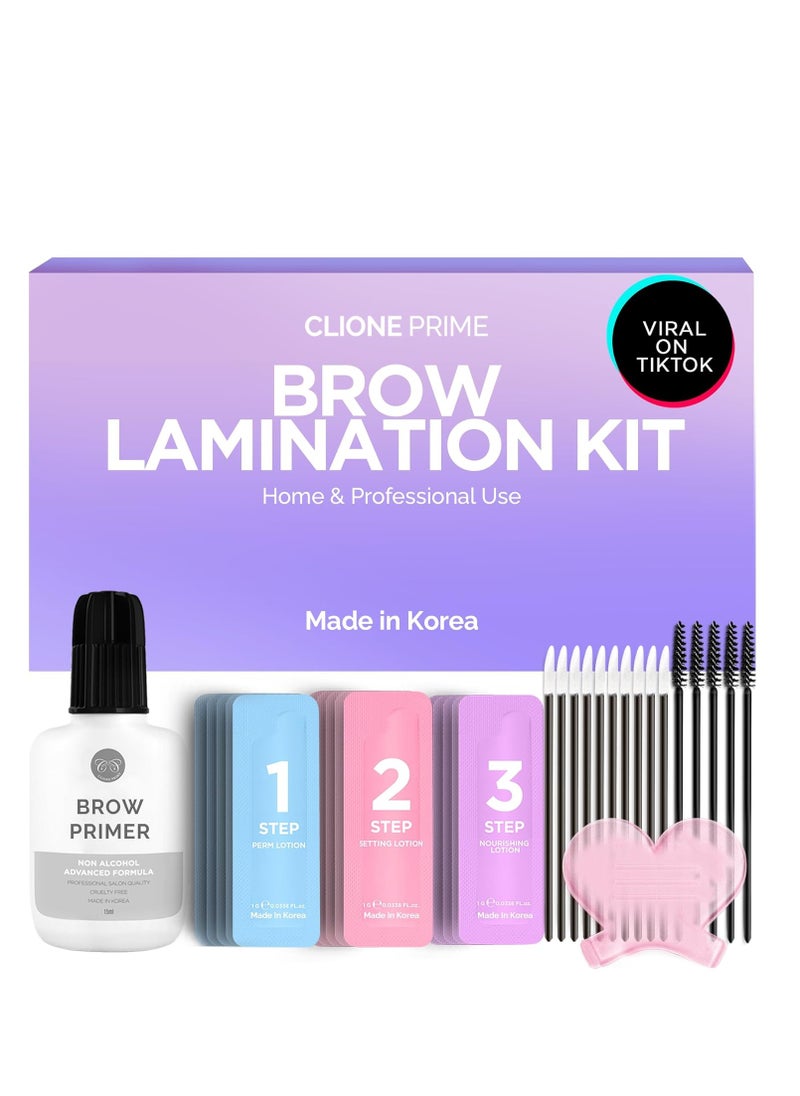 At Home Brow Lamination Kit - DIY Eyebrow Lamination Kit Professional Eye Brow Perm Kit Instant DIY Eyebrow Lift Kit for Fuller Thicker Brows Lasts For Upto 8 Weeks