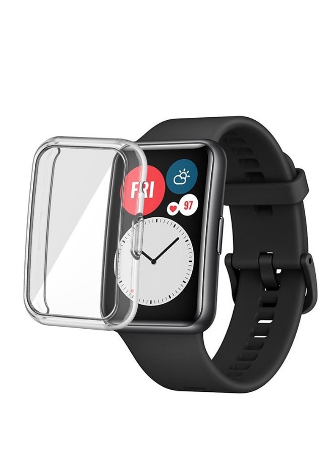 Screen Protector Case Compatible with Huawei Watch Fit,Ultra-Thin Soft Case Full Cover Protective Shell Smartwatch Accessories for Huawei Watch Fit