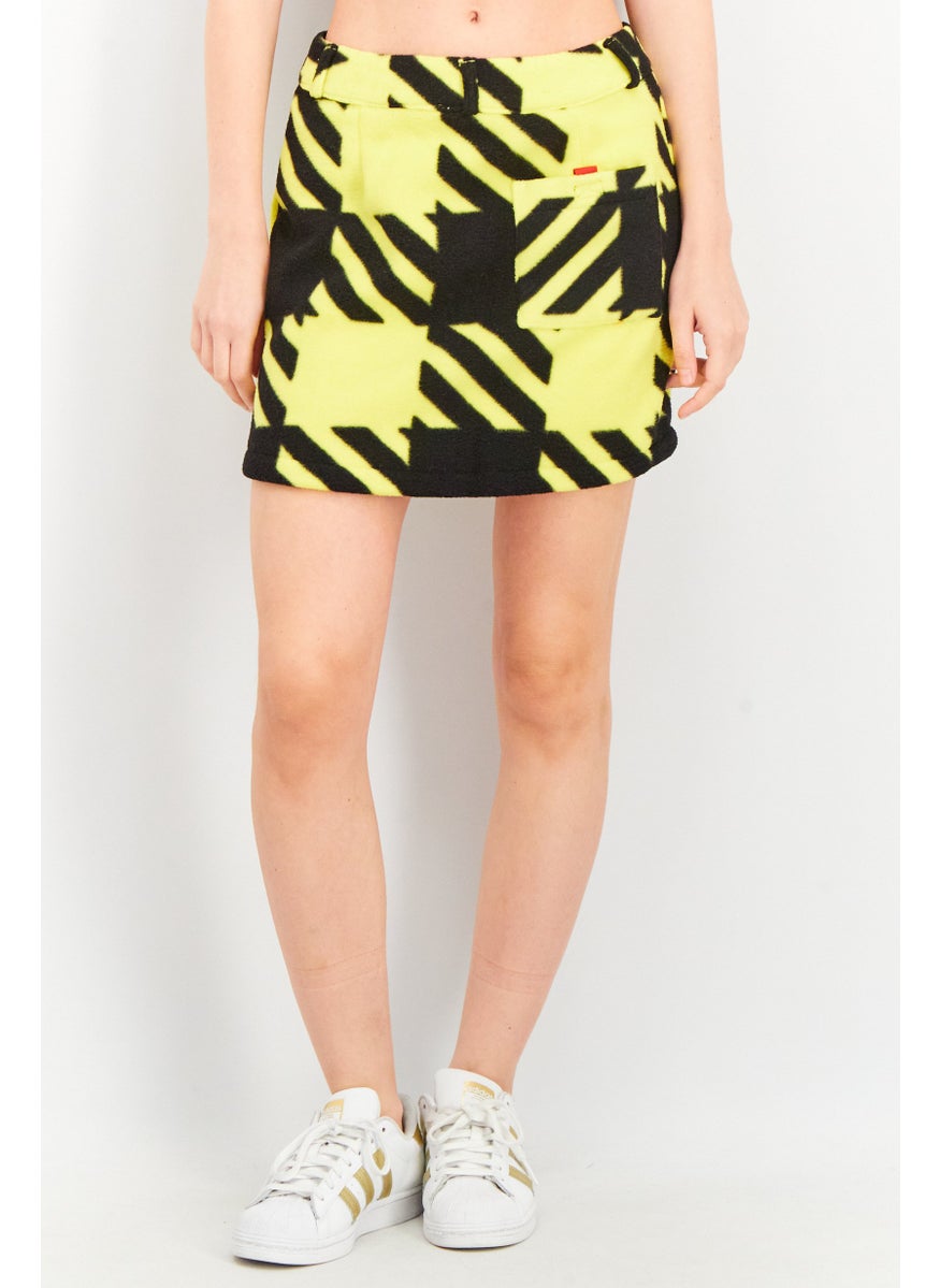 Women Sportswear Fit RYV Skirt, Black/Yellow