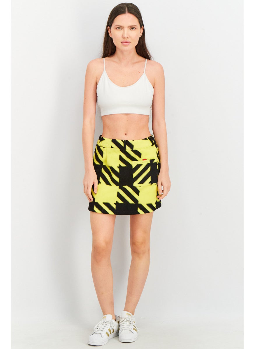 Women Sportswear Fit RYV Skirt, Black/Yellow