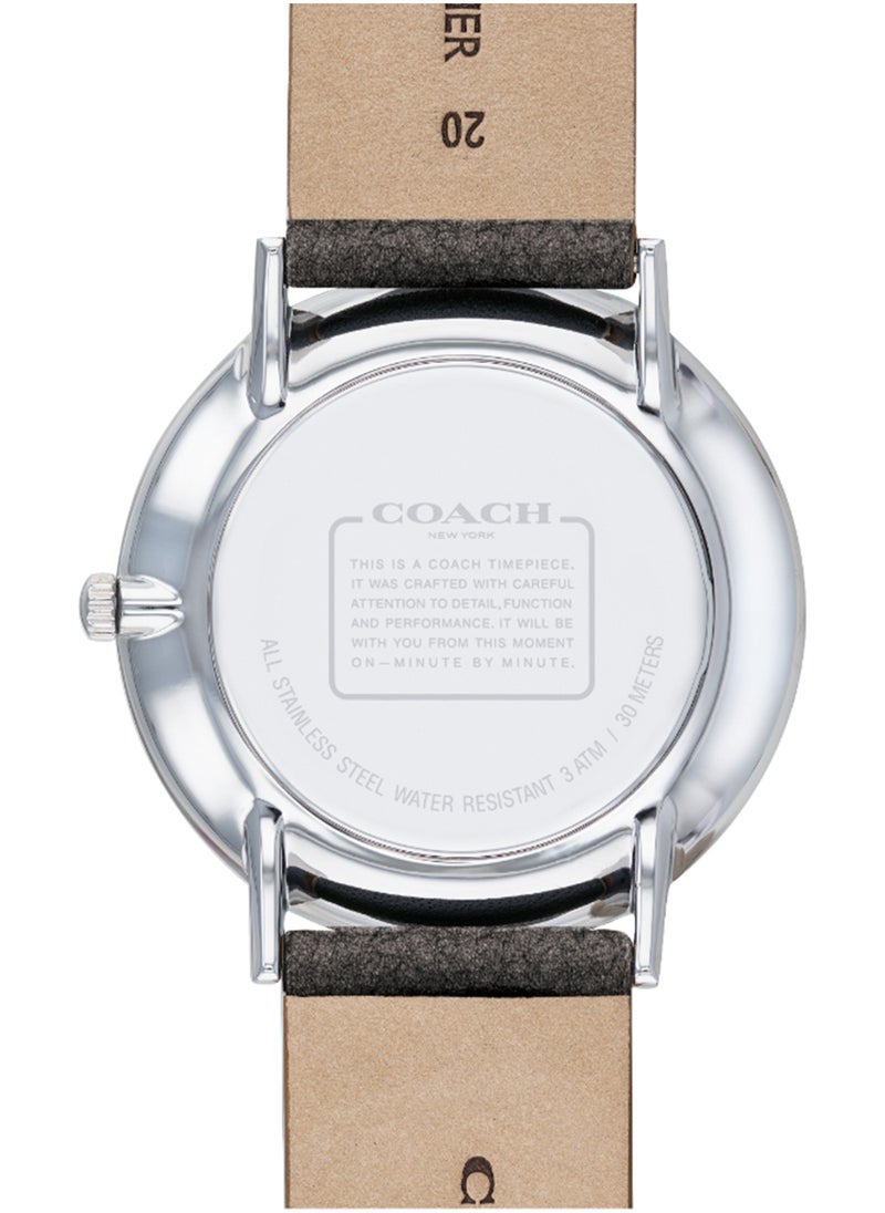 COACH ROUND ANALOG WOMEN'S SILVER WHITE CASE WATCH - 14503155