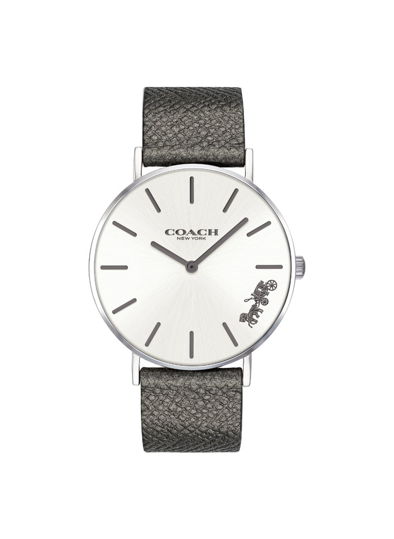 COACH ROUND ANALOG WOMEN'S SILVER WHITE CASE WATCH - 14503155