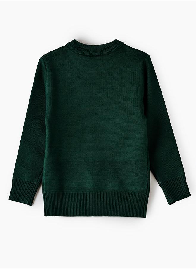 Happy New Year Reindeer Sweater - Green