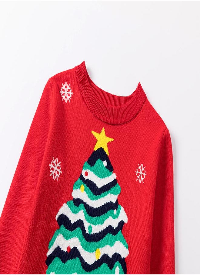 Christmas Tree Festive Sweater - Red