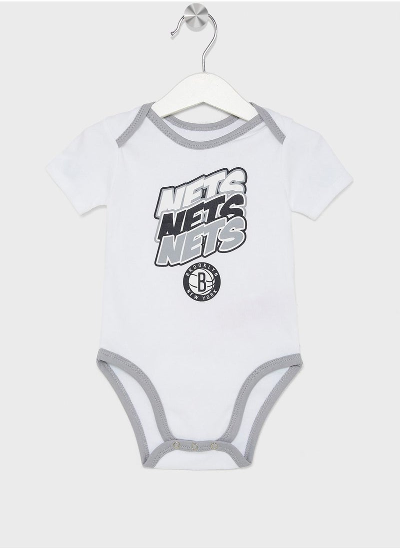 Kids 2 Pack Brooklyn Nets Monterey Tie Dye Creeper Onesie