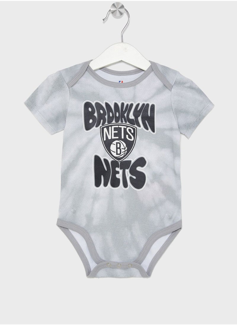 Kids 2 Pack Brooklyn Nets Monterey Tie Dye Creeper Onesie