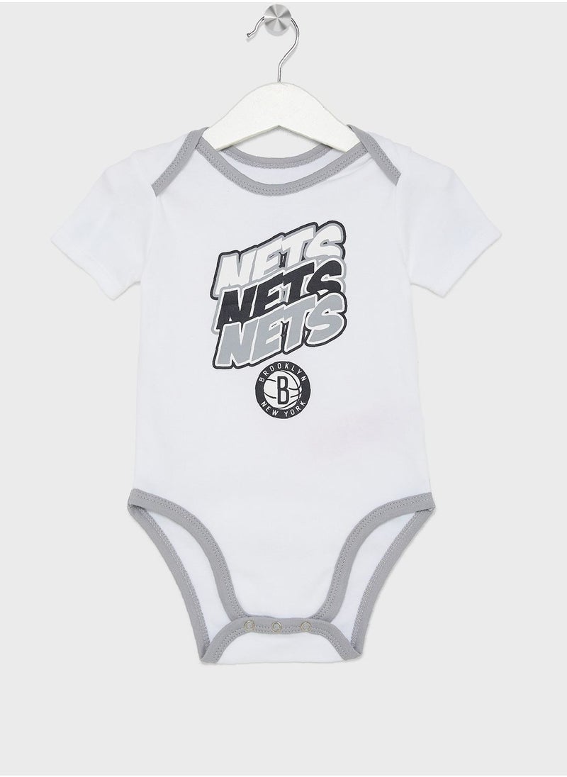 Kids 2 Pack Brooklyn Nets Monterey Tie Dye Creeper Onesie