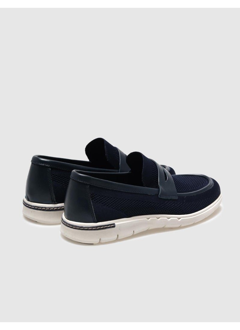 Knitwear Navy Blue Men's Casual Shoes