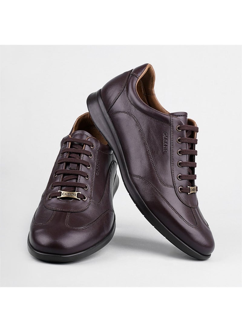 Leather Brown Lace-Up Men's Casual Shoes