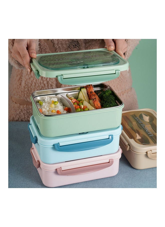 Stainless Steel Portable Lunch Box Green 23.00X8.00X16.50cm