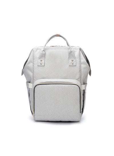 EXCEFORE Unisex Diaper Backpack Large Capacity Mummy Bag Light gray