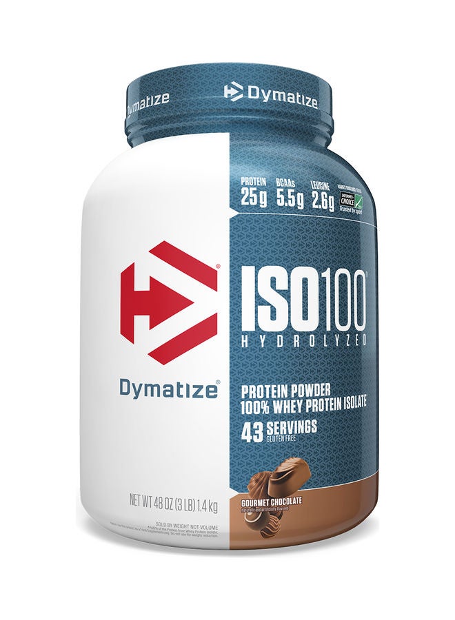 ISO100 Hydrolyzed 100% Whey Protein Isolate Gourmet Chocolate