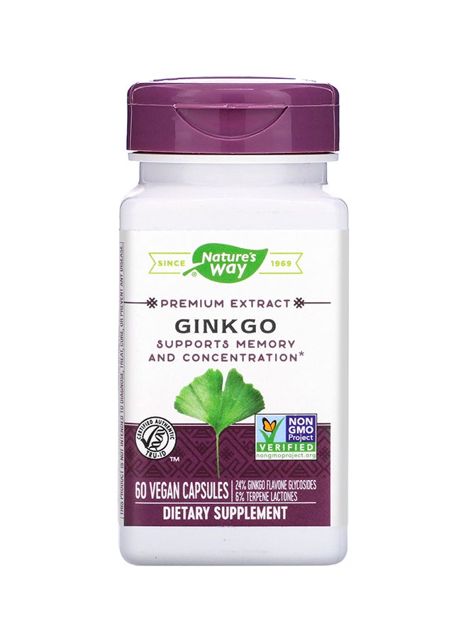 Ginkgo Standardized - 60 Capsules