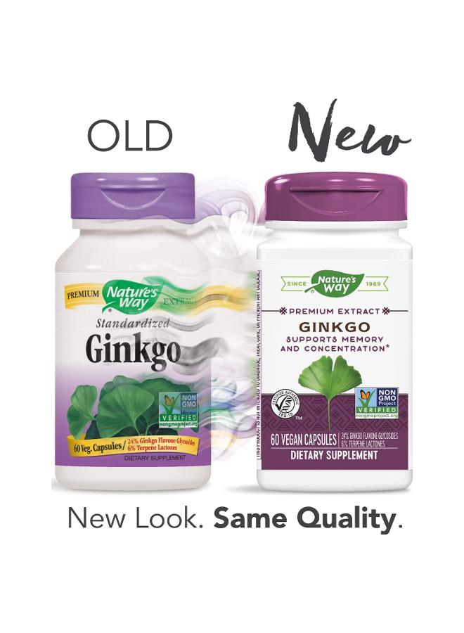 Ginkgo Standardized - 60 Capsules