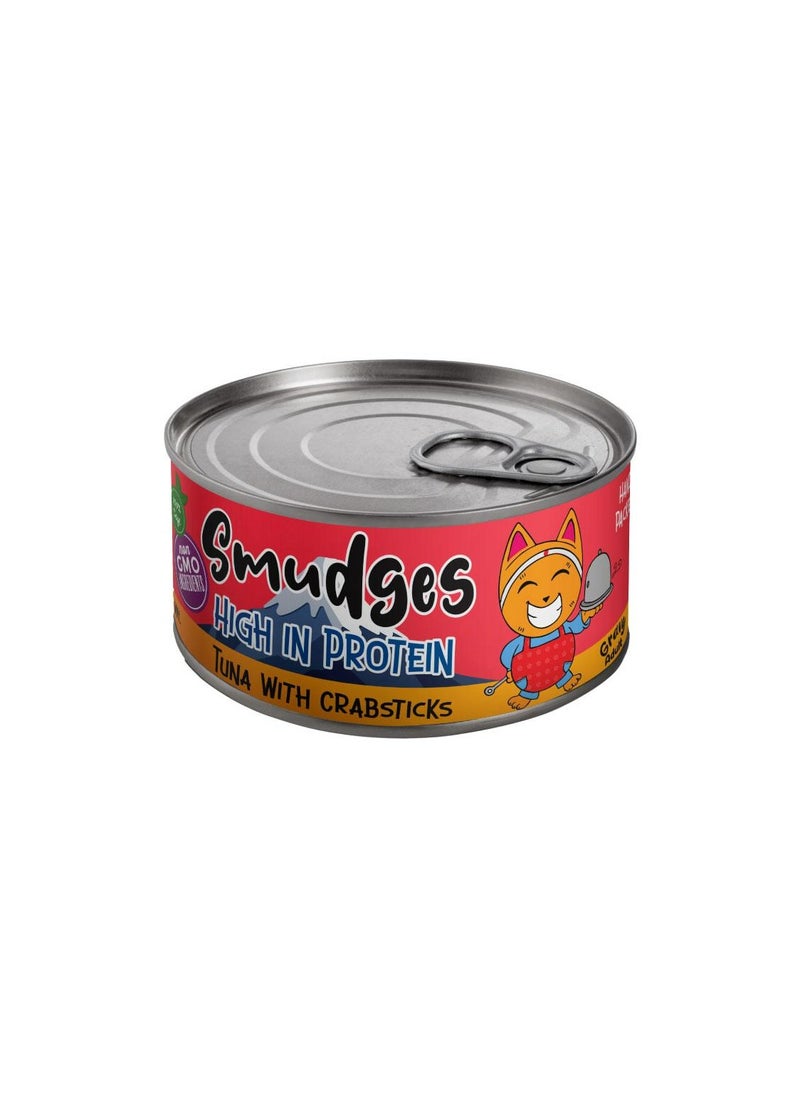 Adult Cat wet food with Tuna with Crabsticks in Gravy 80g- Pack of 24