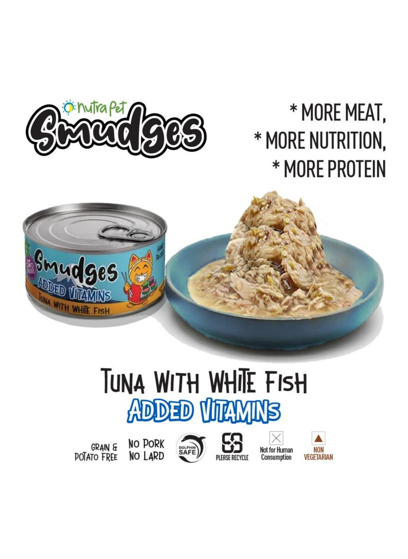 Adult Cat wet food with Tuna with White Fish in Gravy 80g- Pack of 24