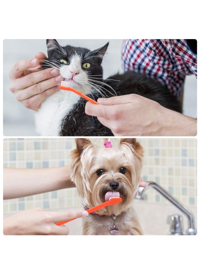 EASYA Double Headed Pet Dog Toothbrush for Small Dogs/Soft Bristles Puppy Long Handle Tooth Brush Dogs Teeth Cleaning/Bulk Toothbrushes Dental & Oral Care (MIXED10)