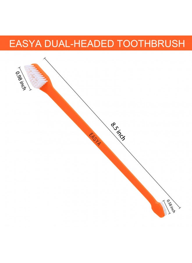 EASYA Double Headed Pet Dog Toothbrush for Small Dogs/Soft Bristles Puppy Long Handle Tooth Brush Dogs Teeth Cleaning/Bulk Toothbrushes Dental & Oral Care (MIXED10)