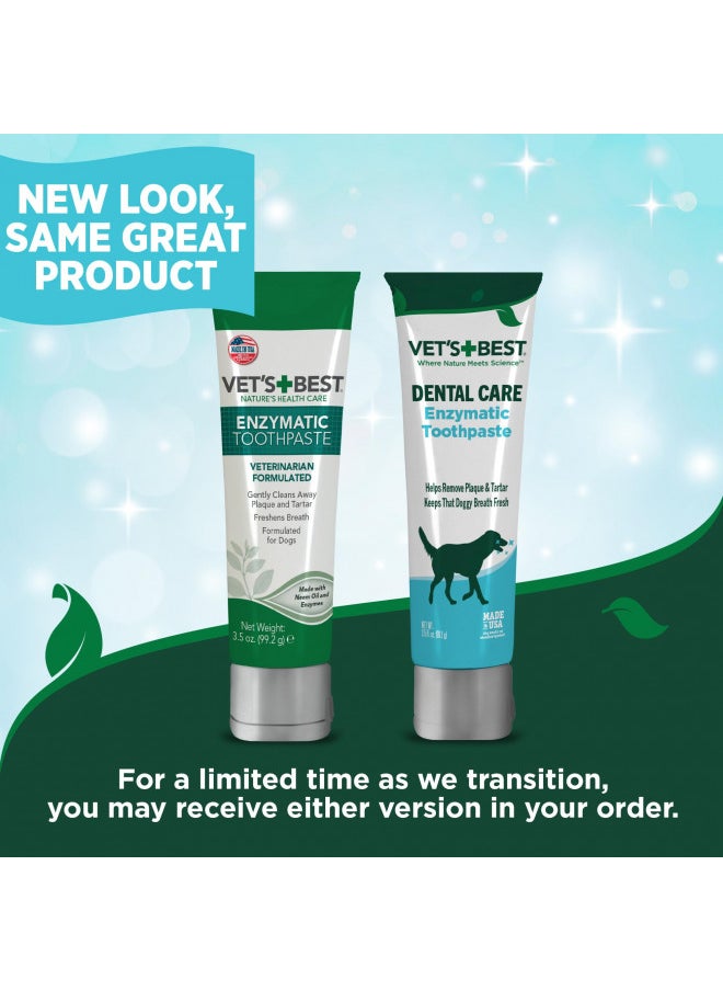 Vets Best Enzymatic Dog Toothpaste | Teeth Cleaning and Fresh Breath Dental Care Gel | Vet Formulated | 3.5 Ounces