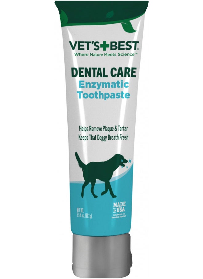 Vets Best Enzymatic Dog Toothpaste | Teeth Cleaning and Fresh Breath Dental Care Gel | Vet Formulated | 3.5 Ounces