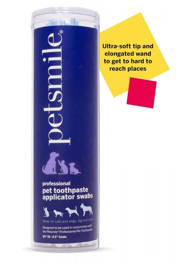 Petsmile Professional Pet Toothpaste Applicator Swabs | Easily And Effectively Spreads Dog Toothpaste To Promote Oral Hygiene | Dental Care For Pets | Vohc Approved Brand