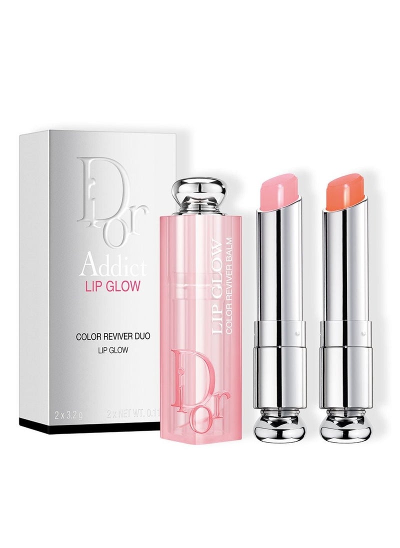 Dior Addict Lip Glow Lip Balm Kit - Coral 004 & Pink 001 (2 x 3.2g)