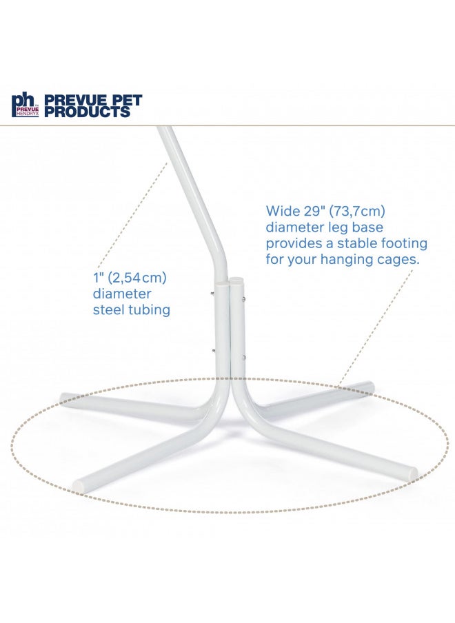 Prevue Pet Products Tubular Steel Hanging Bird Cage Stand 1781 White, 24-Inch by 24-Inch by 60-Inch