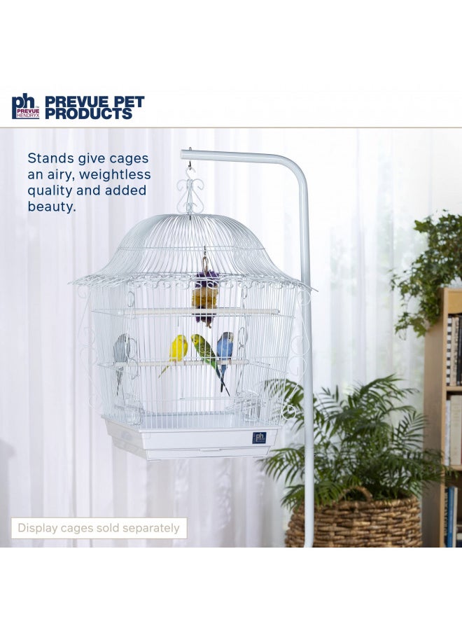 Prevue Pet Products Tubular Steel Hanging Bird Cage Stand 1781 White, 24-Inch by 24-Inch by 60-Inch