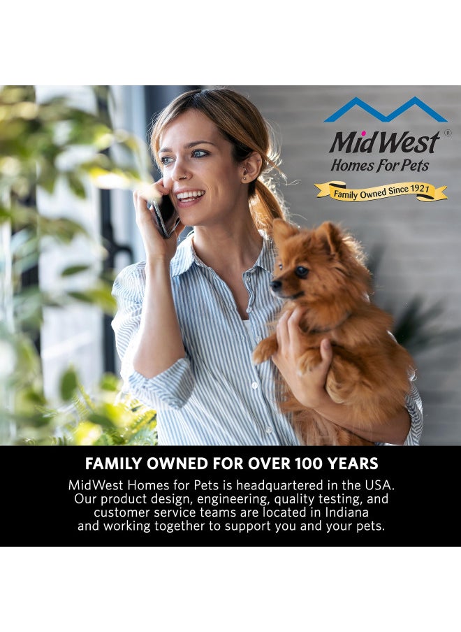 MidWest Homes for Pets 30L-Inch White Fleece Dog Bed or Cat Bed w/ Comfortable Bolster,Ideal for Medium Dog Breeds&Fits a 30-Inch Dog Crate,Easy Maintenance Machine Wash,1-Year Warranty,Model:40230