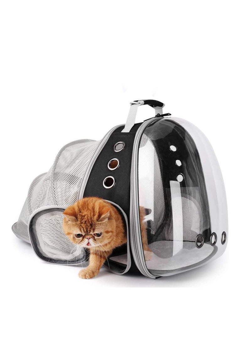 COOLBABY Astronaut Pet Cat Dog Kitten Puppy Carrier Backpack Travel Full View Breathable Bag Box Capsule Suitable for Puppies and Cats Transparent Waterproof Hiking Camping