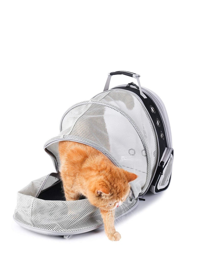 COOLBABY Astronaut Pet Cat Dog Kitten Puppy Carrier Backpack Travel Full View Breathable Bag Box Capsule Suitable for Puppies and Cats Transparent Waterproof Hiking Camping