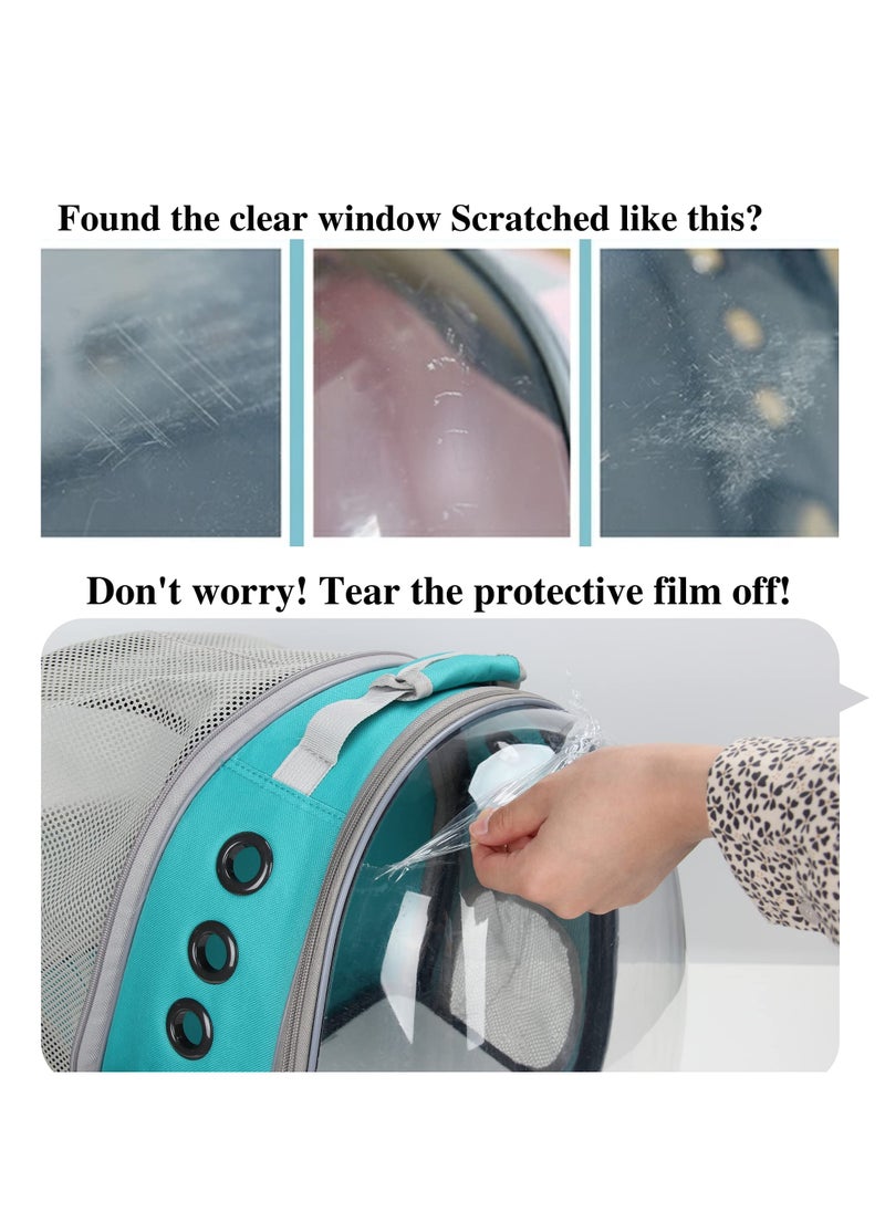 COOLBABY Astronaut Pet Cat Dog Kitten Puppy Carrier Backpack Travel Full View Breathable Bag Box Capsule Suitable for Puppies and Cats Transparent Waterproof Hiking Camping