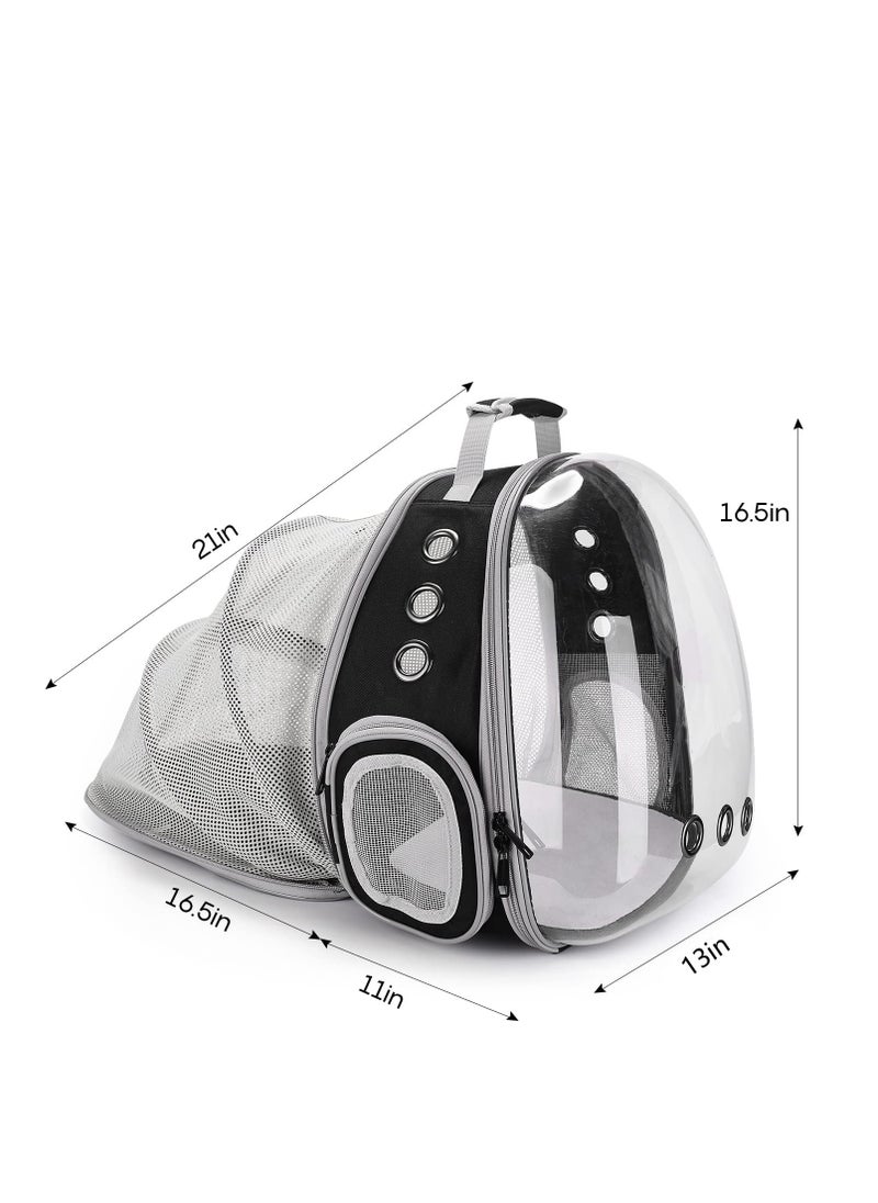 COOLBABY Astronaut Pet Cat Dog Kitten Puppy Carrier Backpack Travel Full View Breathable Bag Box Capsule Suitable for Puppies and Cats Transparent Waterproof Hiking Camping