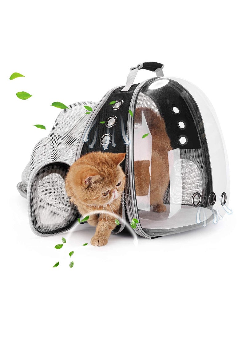 COOLBABY Astronaut Pet Cat Dog Kitten Puppy Carrier Backpack Travel Full View Breathable Bag Box Capsule Suitable for Puppies and Cats Transparent Waterproof Hiking Camping