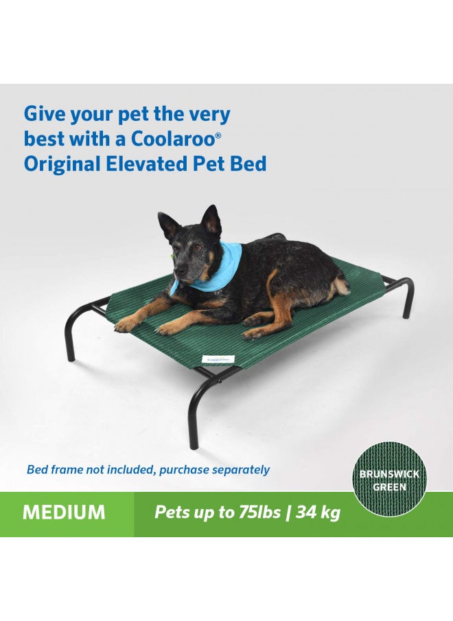 Coolaroo Replacement Cover, The Original Elevated Pet Bed by Coolaroo, Medium, Brunswick Green