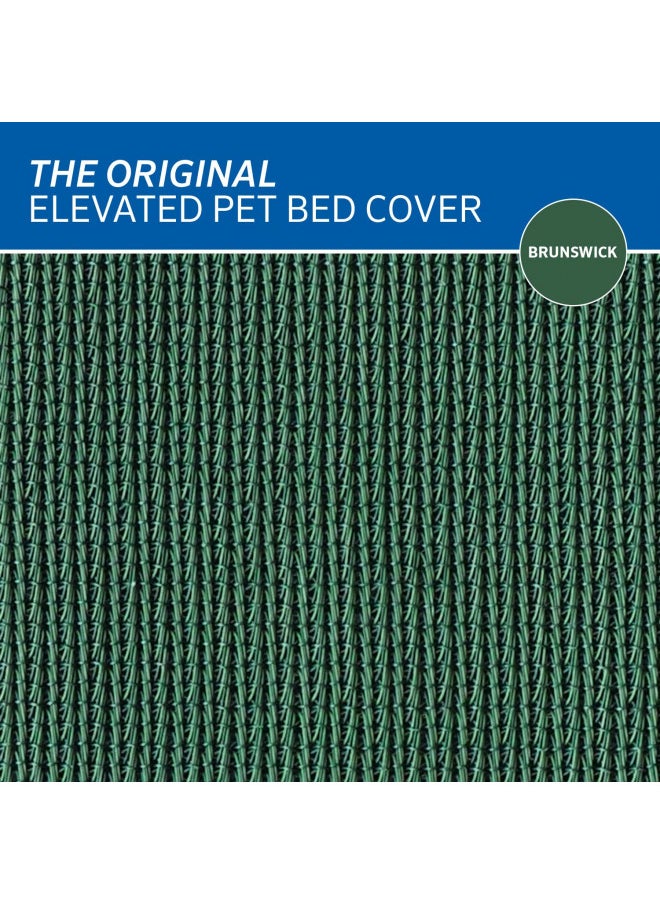 Coolaroo Replacement Cover, The Original Elevated Pet Bed by Coolaroo, Medium, Brunswick Green