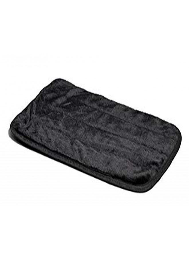 MidWest Homes for Pets Quiet Time Pet Bed Deluxe Black Fur Pet Mat 35 ' x 23'