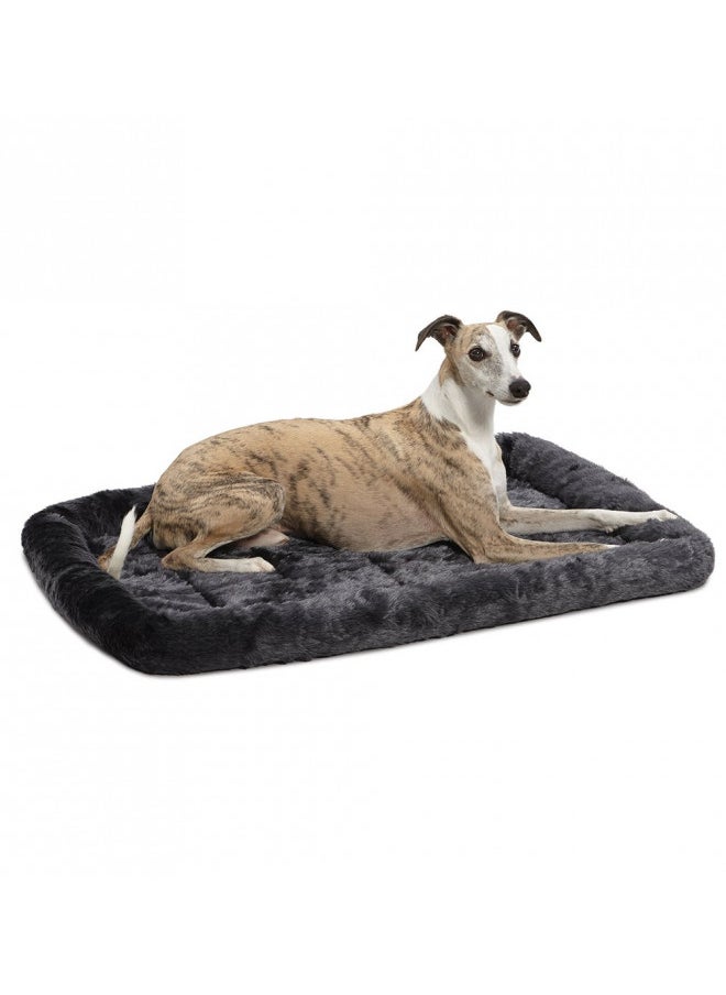 MidWest Bolster Pet Bed for Dogs & Cats 36L-Inch Gray Dog or Cat w/ Comfortable | Ideal Medium / Large Breeds Fits a 36-Inch Crate Easy Maintenance Machine Wash Dry 1-Year Warranty