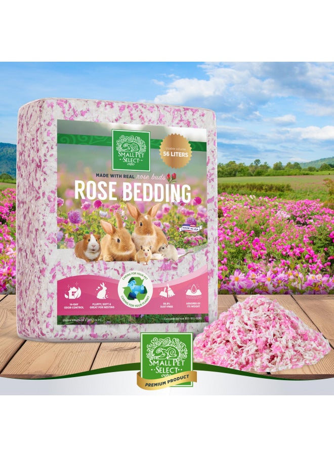 Small Pet Select - Natural Paper Bedding with Real Rose Petals, 56L